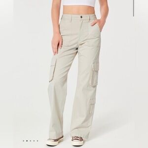 Hollister 3 Pocket Cargo Pants Ultra High Rise Baggy Tan Y2K Women’s 2R W26R
